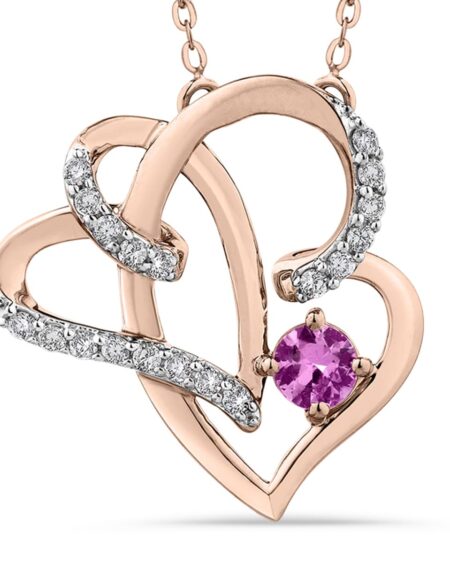14K Rose Gold Round Diamond Stud Earrings