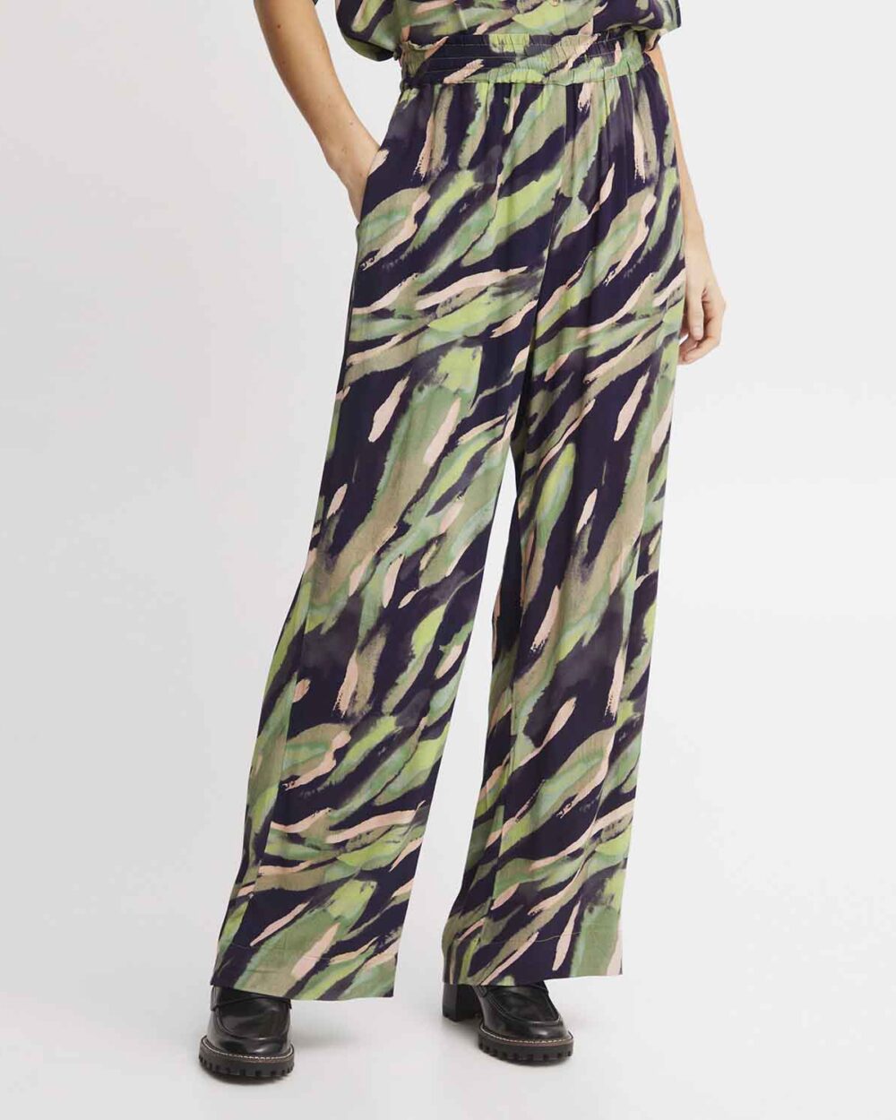 FRANSA Kaiya Trousers in Forest Shade