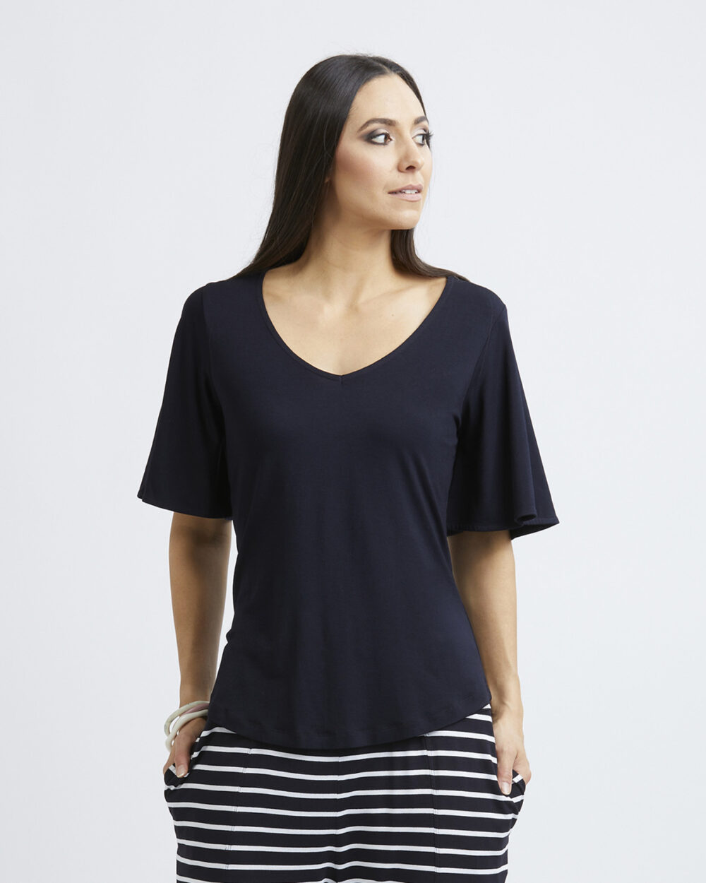 FOIL Making Waves Flutter Top in Navy