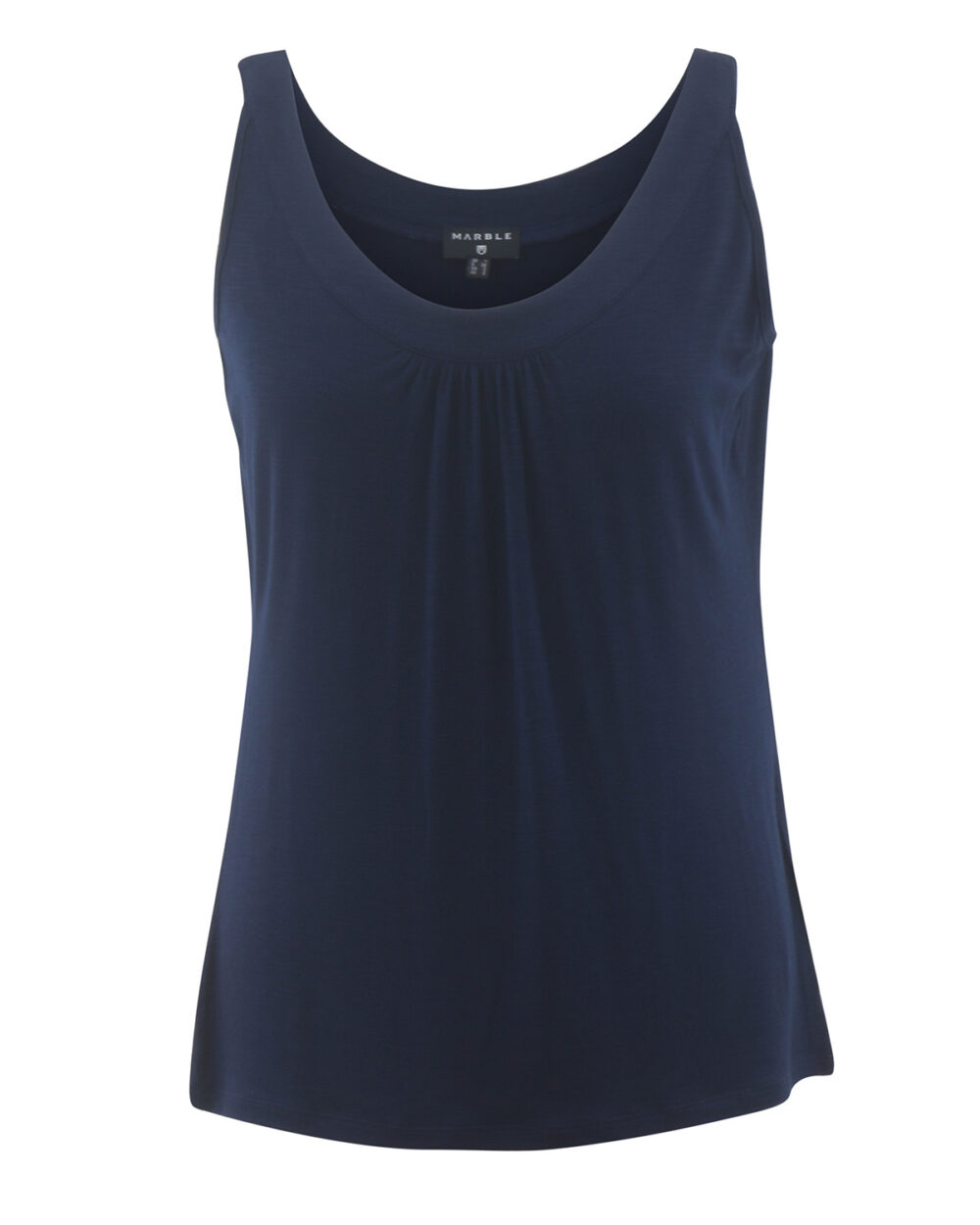 MARBLE Relaxed Fit Vest Top in Navy