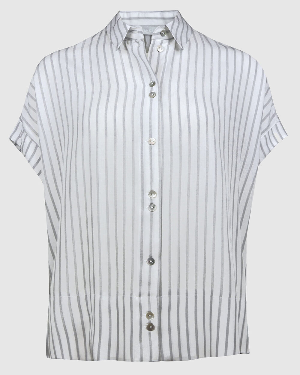 BIANCA Capped Sleeve Shirt Sabea in Grey Mix