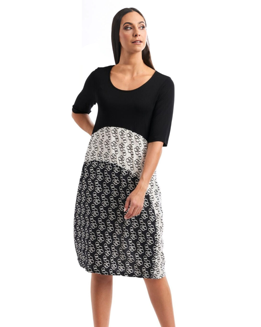 FOIL Crafty Number Dress - Black Rings