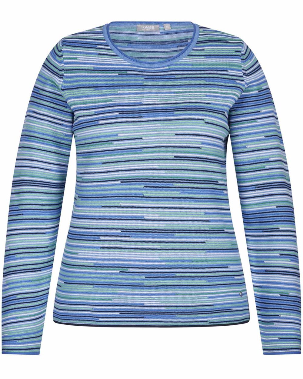 RABE Jumper with Striped Pattern Mix in Mint Green