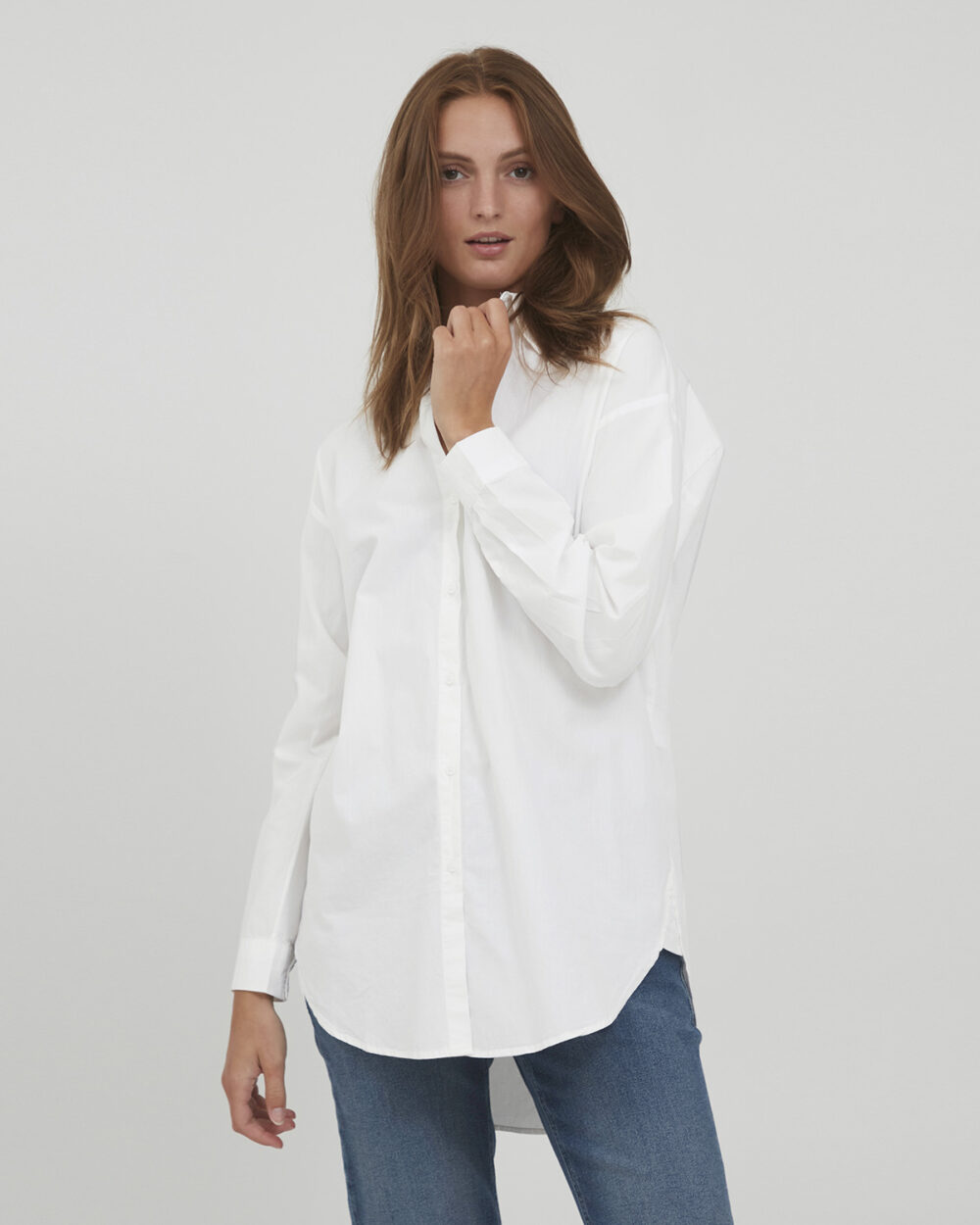 B YOUNG Long Sleeved Shirt in Bright White
