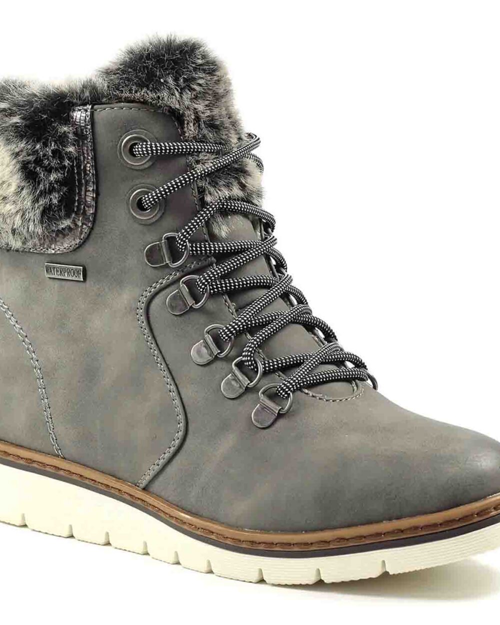 LUNAR SHOES Abel Grey Waterproof Ankle Boot